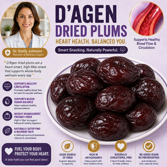 D'Agen Dried Plums - Naturally Sweet Support forHealthy Weight, Balanced Blood Sugar & Circulation