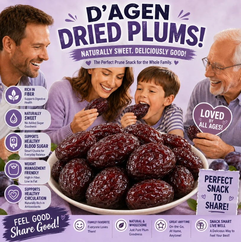 D'Agen Dried Plums - Naturally Sweet Support forHealthy Weight, Balanced Blood Sugar & Circulation
