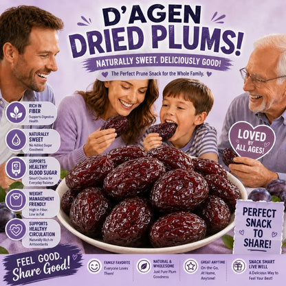 D'Agen Dried Plums - Naturally Sweet Support forHealthy Weight, Balanced Blood Sugar & Circulation