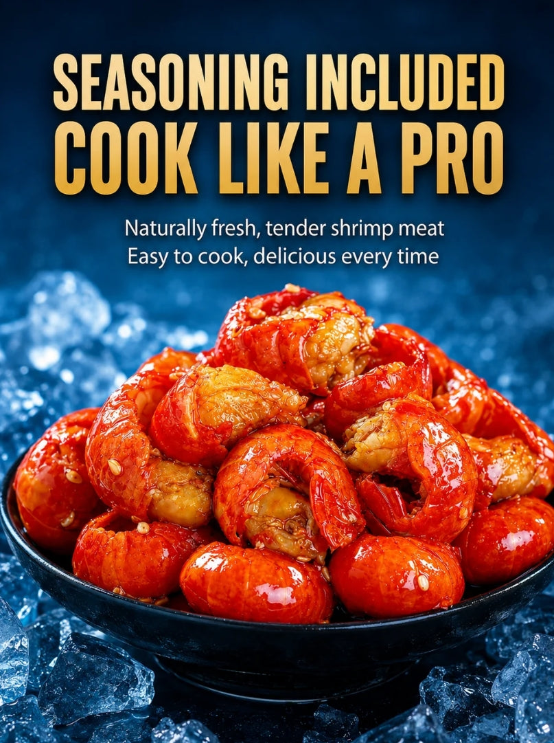 Fresh lobster tail meat with shel